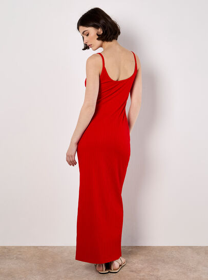 Ribbed Jersey Maxi Dress