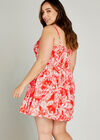 Sketched Palm Lapis Cami Dress +, Orange, large