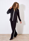 Mock Neck Mono Stripe Jumper, Black, large