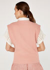 Knitted Vest, Pink, large