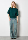 Textured Knit Lightweight Jumper, Green, large