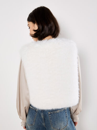 Faux Fur Cropped Gilet