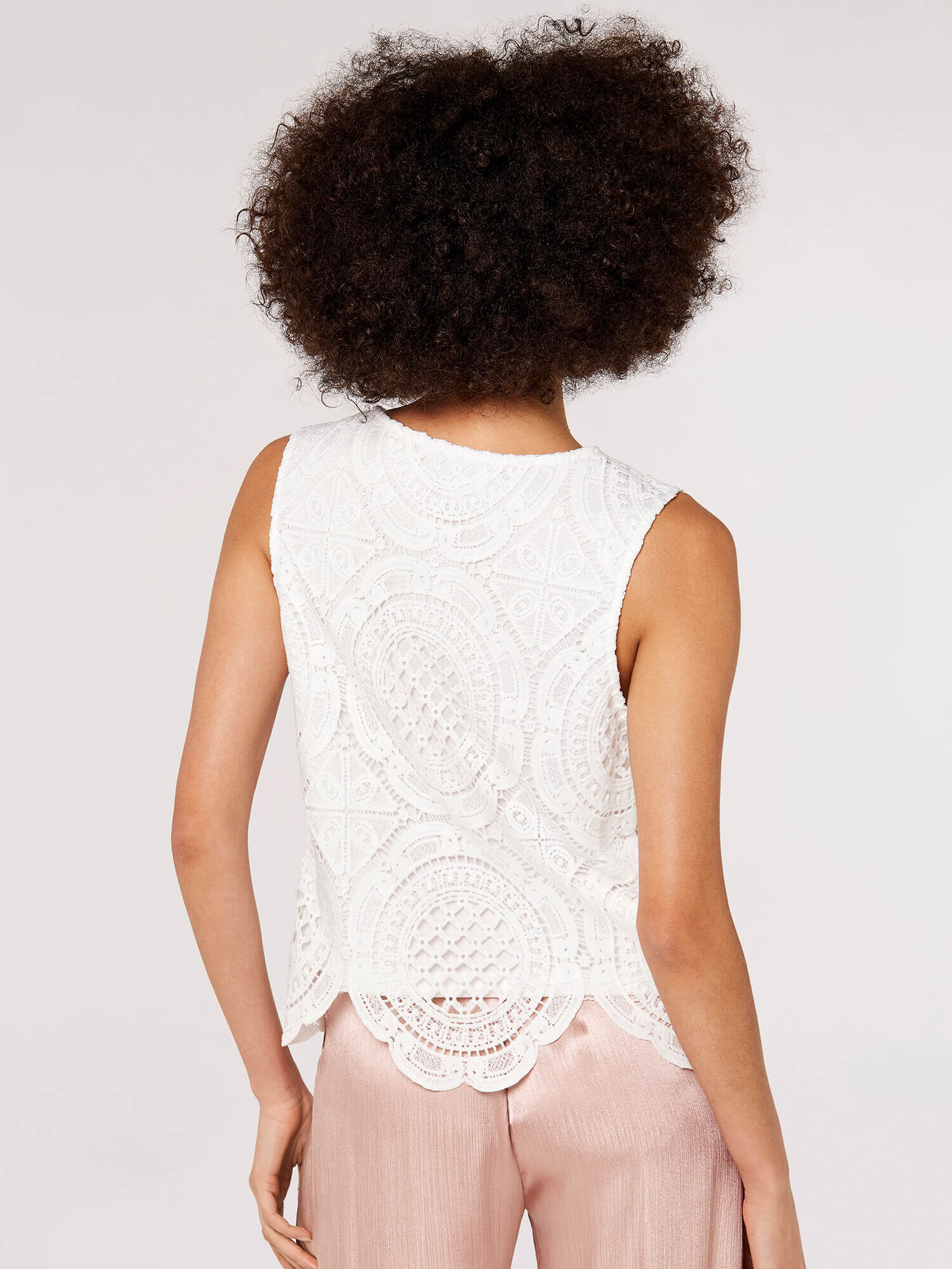 Lacy vest top discount