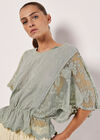 Floral Broderie Batwing Top, Mint, large