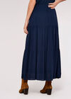 Crinkle Dobby Tiered Skirt, Navy, large