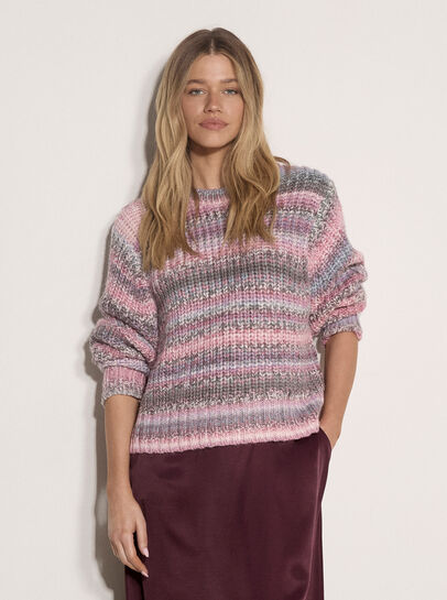 Ombre Stripe Chunky Knit Jumper