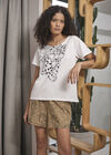 Walking Leopard Lounge T-Shirt, Weiß, groß