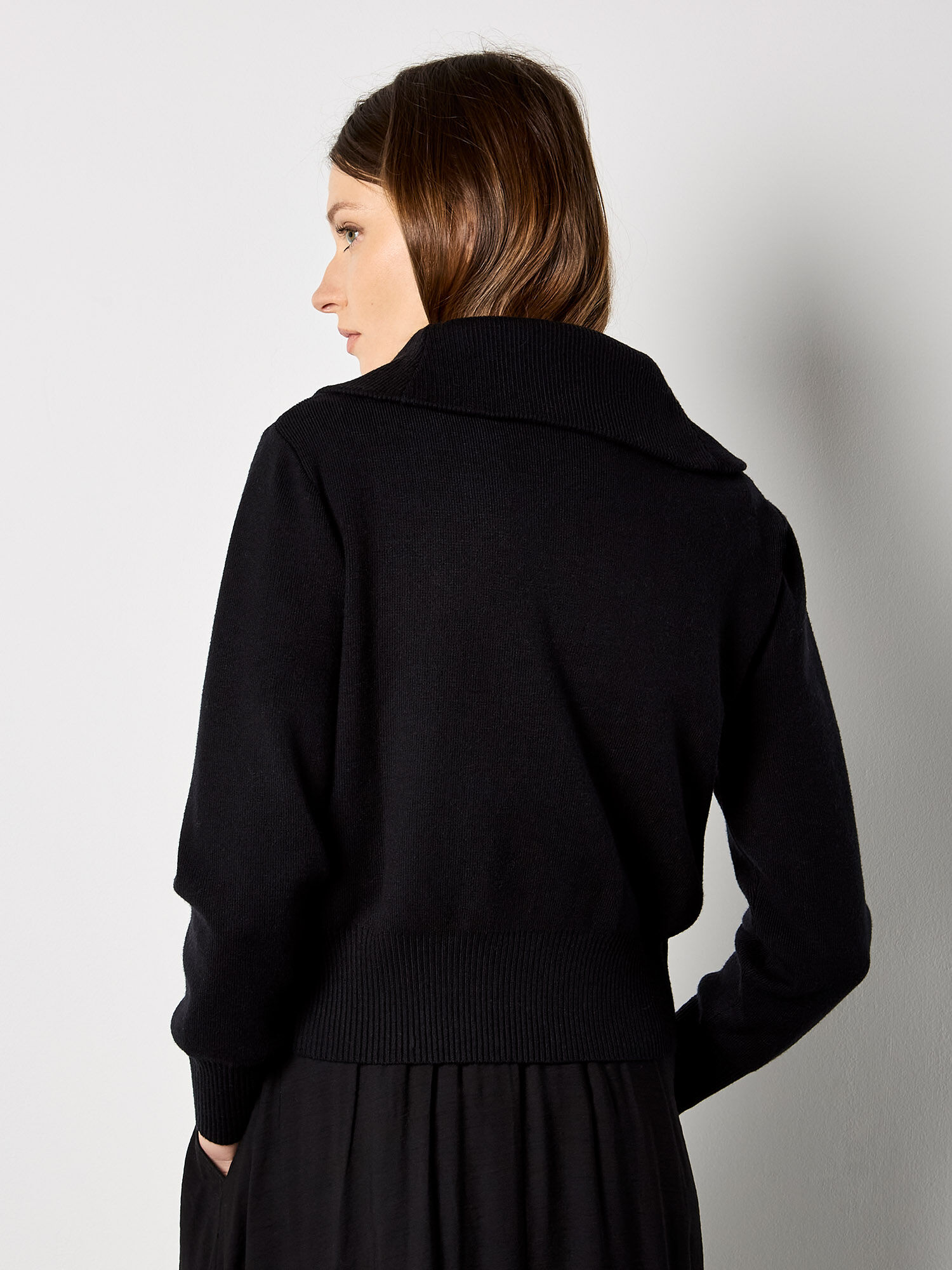 Double Zip Ribbed Knit Cardigan | Apricot Clothing