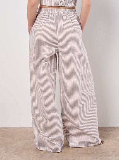 Stripe Wide Leg Trousers