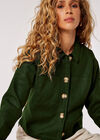 Linen Crop Jacket, Green, large