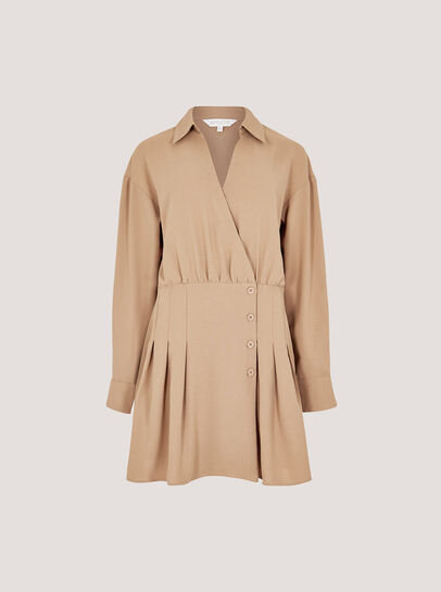 Wrap Shirt Mini Dress