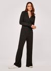 Soft Touch Palazzo Trousers, Dark Grey - Charcoal, large