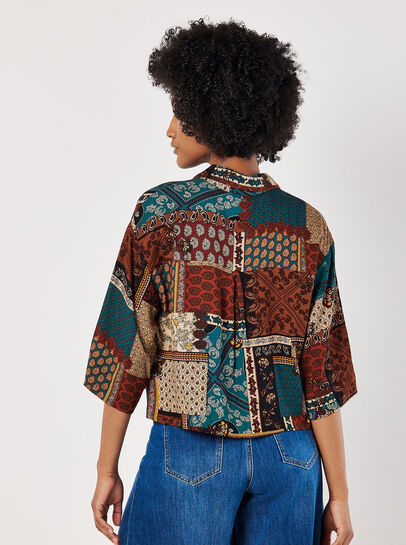 Patchwork Paisley Boxy Shirt