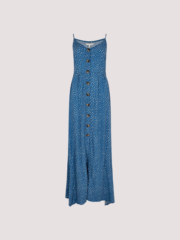 Textured Cami Maxi Dress, Blue, large