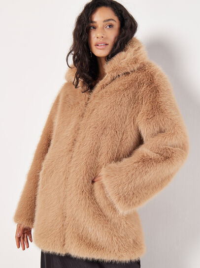 Soft Faux Fur Zipped Jacket