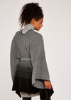 Herringbone Ombre Blacket Cape, Grey, large