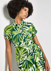 Tropical Leaf Print Shirt, Green, large