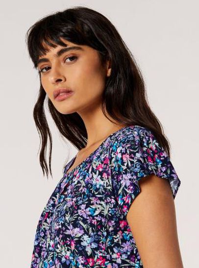 Ditsy Floral Print Top