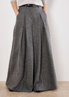 Woven Wide Leg Trousers, Grey, large