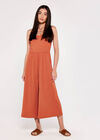Strappy Culotte Jumpsuit, Rust, large