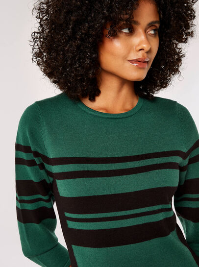 Stripe Panel Bodycon Mini Dress