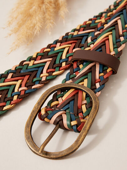 Multicoloured Braided Belt