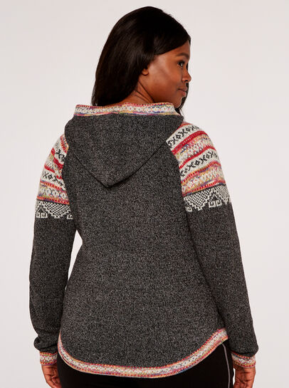 Curve Aztec Knitted Hoodie