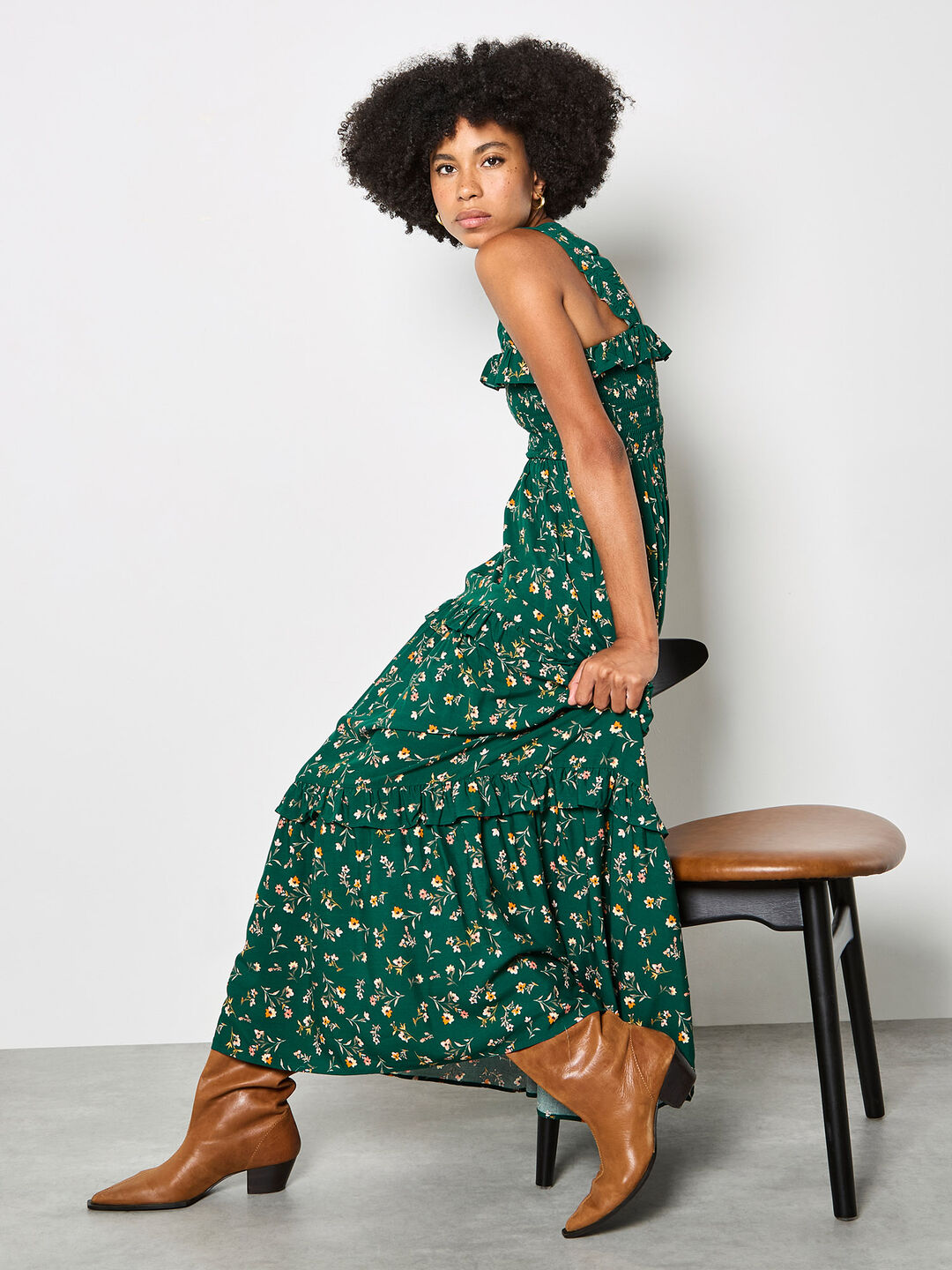 Ditsy Floral Smocked Maxi Dress | Apricot Clothing