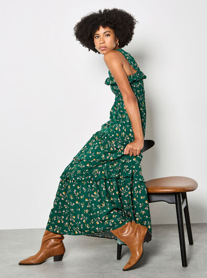 Ditsy Floral Smocked Maxi Dress