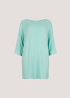 Soft Touch Batwing Top, Aqua - Turquoise, large
