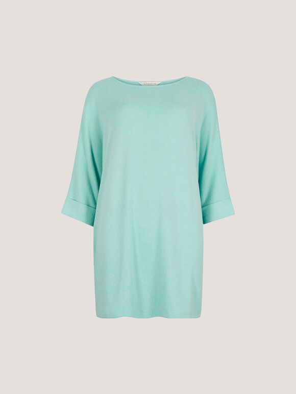 Soft Touch Batwing Top, Aqua - Turquoise, large