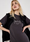 Peace And Love Club T-Shirt, Dark Grey - Charcoal, large