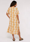 Printed Midi Kaftan, Mustard, large
