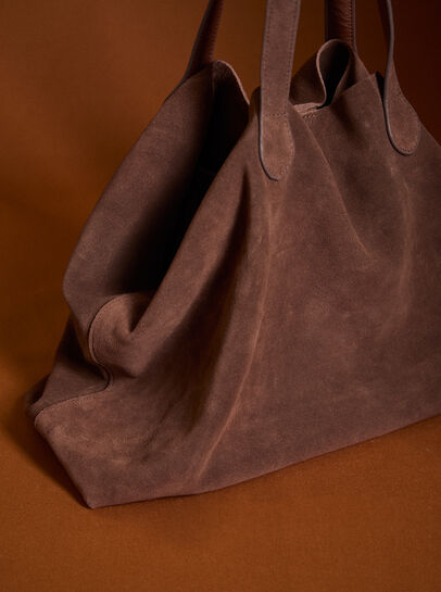Soft Suede Large Tote Bag