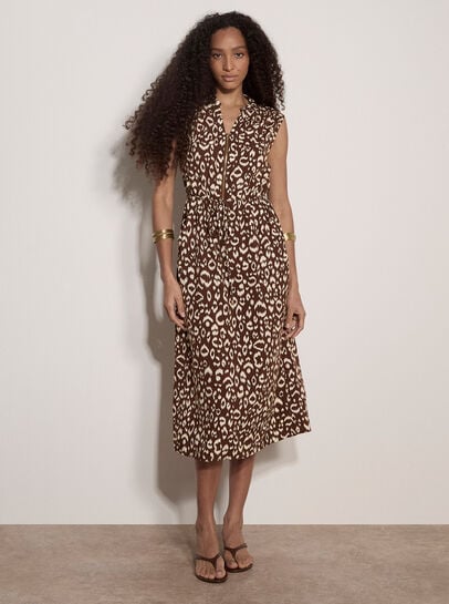 Animal Print Midi Dress