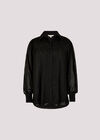 Jacquard Chevron Shimmer Shirt, Black, large