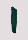 One Shoulder Ruched Maxi Dress, Green, large