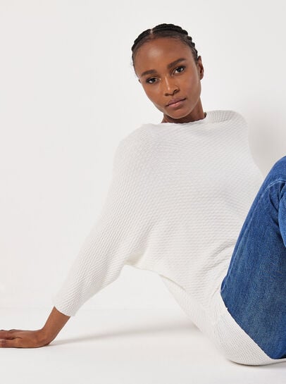 Textured Knit Lightweight Jumper