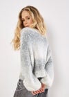 Tinsel Knit Ombre Jumper, Grey, large