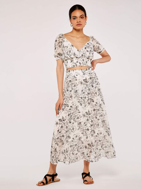  Retro Floral Skirt
