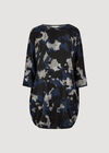 Paint Splash Jersey Knit Mini Dress, Navy, large