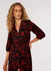 Floral Print Wrap Maxi Dress
, Rust, large
