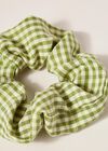 Check Print Scrunchie, Green, large