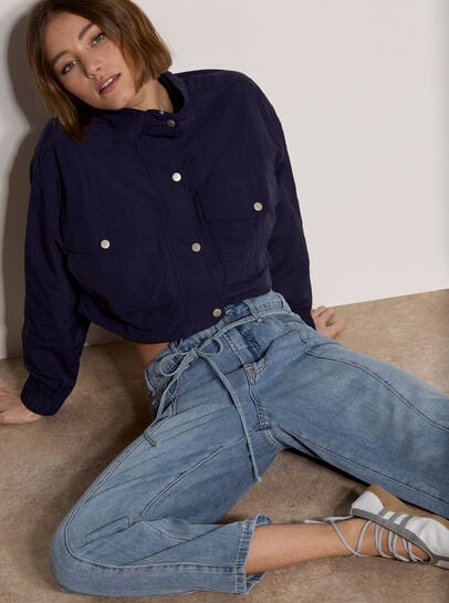 Mai Tie Detail Straight-Leg Jeans