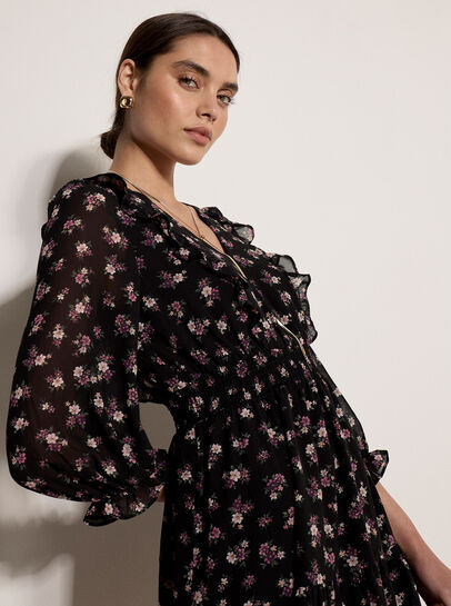 Vintage Ditsy Floral Mini Dress