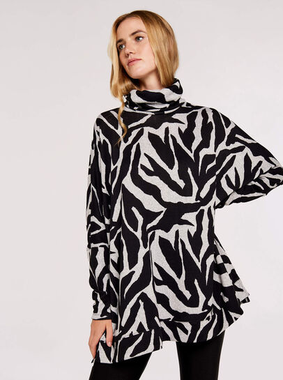 Zebra Print Oversized Tunic