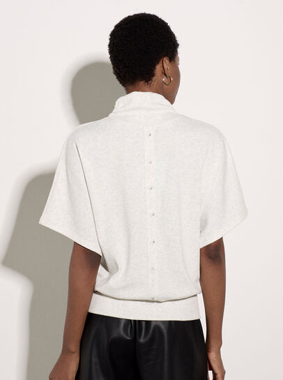 Button Back Soft Knit Top