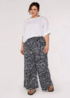 Curve Paisley Palazzo Trouser, Navy, large