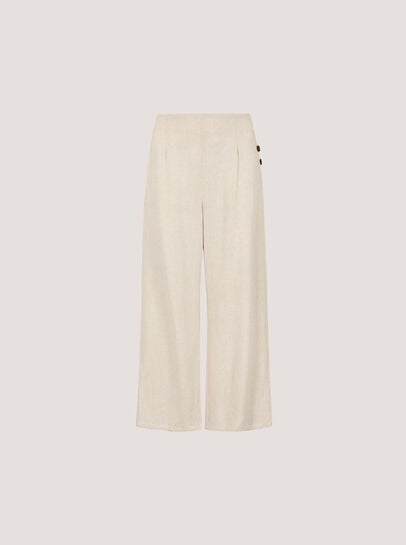 Linen Blend Culotte Trousers