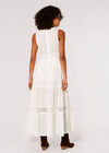 Dobby Crochet Tiered Maxi Dress, Cream, large